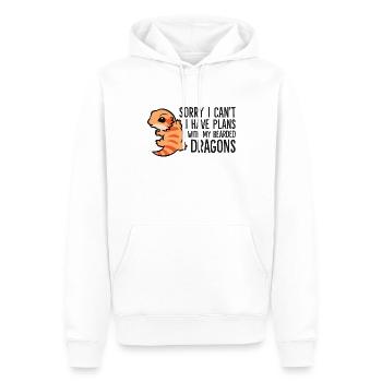 Malheureusement, je ne peux pas, j’ai des projets avec mon - Sweat à capuche Premium bio Homme - blanc - Devant - Nico (187cm)