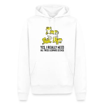 Ja, ich brauche wirklich all diese Leopardgeckos - Männer Premium Bio Hoodie - Weiß - Vorne - Nico (187cm)