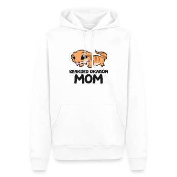 Maman barbue Lézard Reptile Dragon barbu Maman - Sweat à capuche Premium bio Homme - blanc - Devant - Nico (187cm)