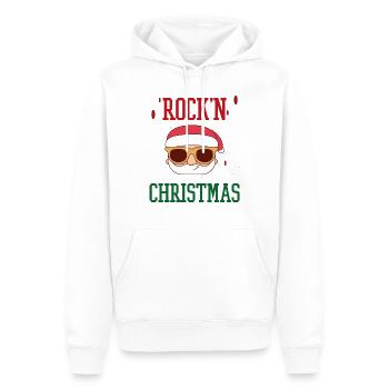 Joyeux Noël Familles Freiertage Logo - Sweat à capuche Premium bio Homme - blanc - Devant - Nico (187cm)