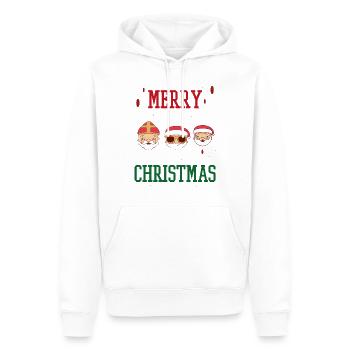 Joyeux Noël Familles Freiertage Logo - Sweat à capuche Premium bio Homme - blanc - Devant - Nico (187cm)