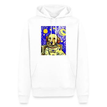 Astronautenhund Van Gogh - Männer Premium Bio Hoodie - Weiß - Vorne - Nico (187cm)