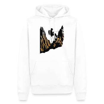 KLETTERN KLETTERN BERGSTEIGER NATUR - Männer Premium Bio Hoodie - Weiß - Vorne - Nico (187cm)