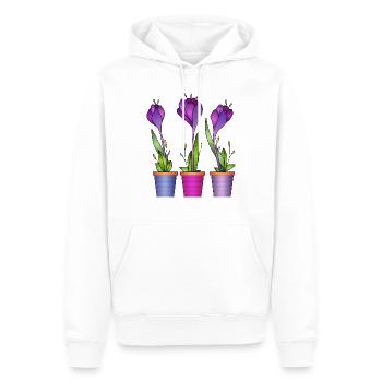 Blumen - Männer Premium Bio Hoodie - Weiß - Vorne - Nico (187cm)