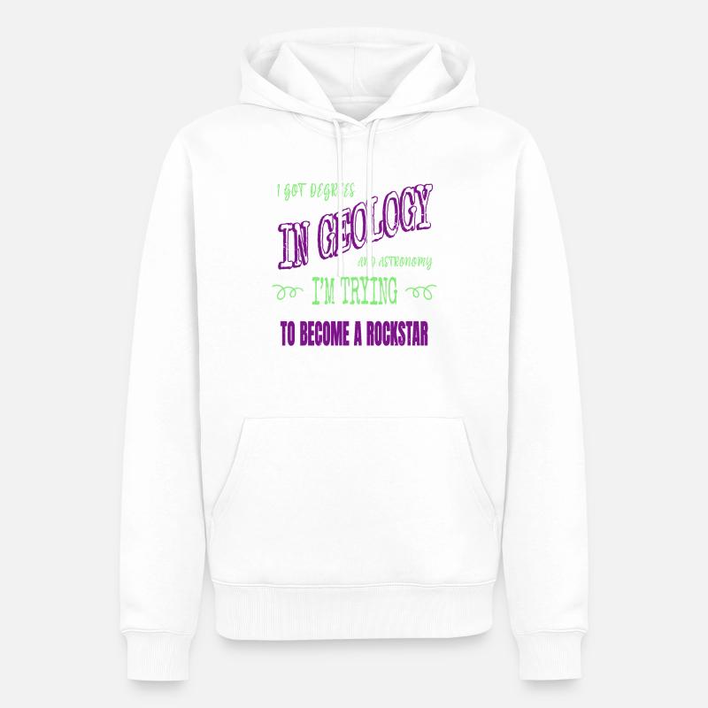celestial spaceship astrophysics statement gift - Männer Premium Bio Hoodie - Weiß
