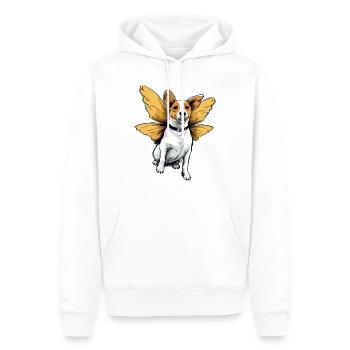 Billy der Schmetterlingshund - Männer Premium Bio Hoodie - Weiß - Vorne - Nico (187cm)