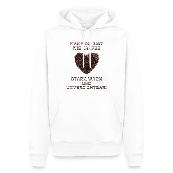 Mama ist wie Kaffe - Männer Premium Bio Hoodie - Weiß - Vorne - Nico (187cm)