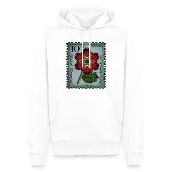Briefmarke Adventsstern - Männer Premium Bio Hoodie - Weiß - Vorne - Nico (187cm)