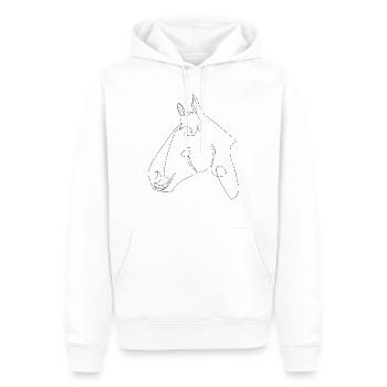 Pferdekopf Cantor - Männer Premium Bio Hoodie - Weiß - Vorne - Nico (187cm)