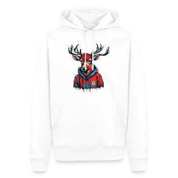 Rotwild Hirsch Jäger Reh Geweih - Männer Premium Bio Hoodie - Weiß - Vorne - Nico (187cm)