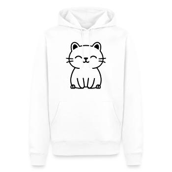 Katze - Männer Premium Bio Hoodie - Weiß - Vorne - Nico (187cm)