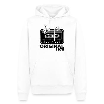 Geburtsjahr 1975 Kassette 1975 Geburtstag 1975 - Männer Premium Bio Hoodie - Weiß - Vorne - Nico (187cm)