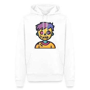 Zombie Halloween Gruselig - Männer Premium Bio Hoodie - Weiß - Vorne - Nico (187cm)