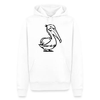Bande dessinée Pelikan - Sweat à capuche Premium bio Homme - blanc - Devant - Nico (187cm)