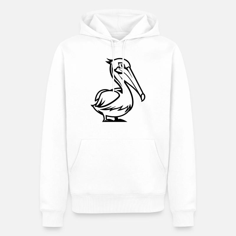 pelikan comic - Männer Premium Bio Hoodie - Weiß