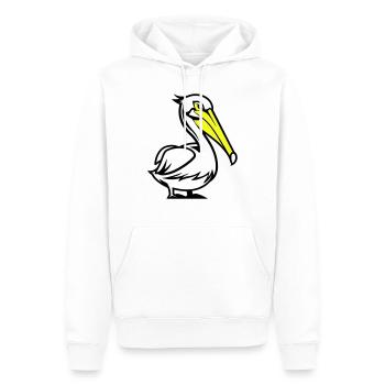 Bande dessinée Pelikan - Sweat à capuche Premium bio Homme - blanc - Devant - Nico (187cm)