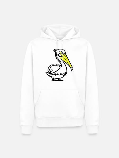 Pelikan Comic - Men’s Premium Organic Hoodie - white
