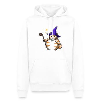 Orange Katze Cat Hexe Witch Halloween Kawaii cute - Männer Premium Bio Hoodie - Weiß - Vorne - Nico (187cm)