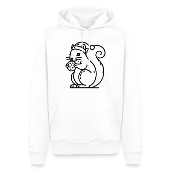 Écureuil avec chapeau et biscuit Noël - Sweat à capuche Premium bio Homme - blanc - Devant - Nico (187cm)