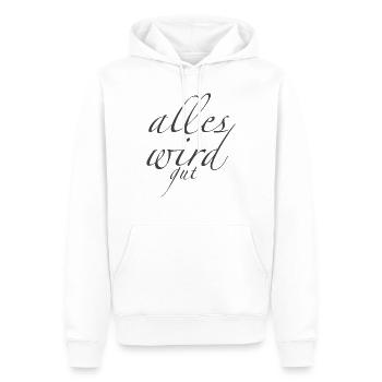 alles wird gut - Männer Premium Bio Hoodie - Weiß - Vorne - Nico (187cm)