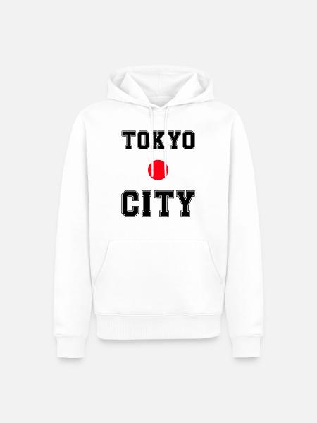Tokyo City, Japan - Men’s Premium Organic Hoodie - white