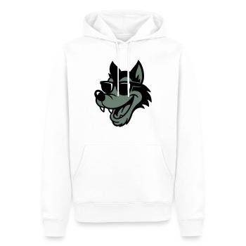 Wolf Comic - Männer Premium Bio Hoodie - Weiß - Vorne - Nico (187cm)