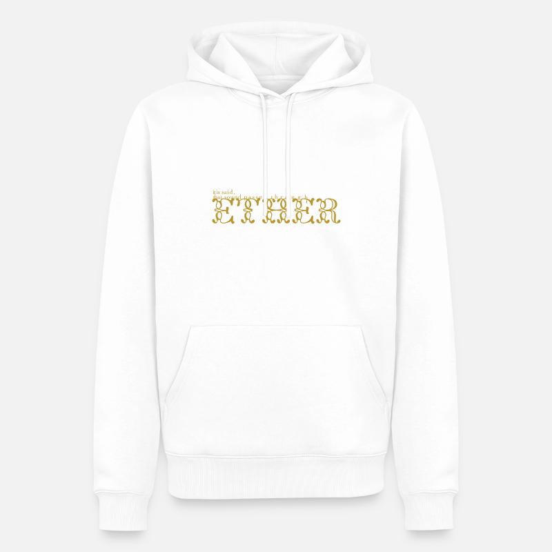 ÄTHER - Männer Premium Bio Hoodie - Weiß