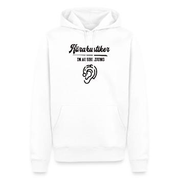 Hörakustiker in Ausbildung Hörakustikerausbildung - Männer Premium Bio Hoodie - Weiß - Vorne - Nico (187cm)