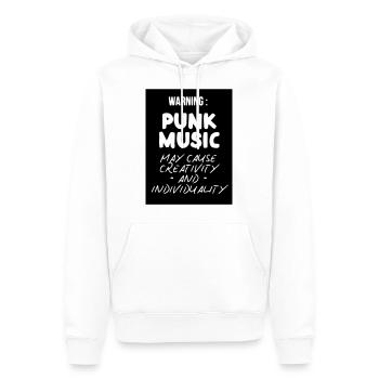 Punk Music May Cause Creativity and Individuality - Men’s Premium Organic Hoodie - white - Front - Nico (187cm)