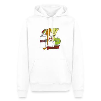WARENKORB - Männer Premium Bio Hoodie - Weiß - Vorne - Nico (187cm)