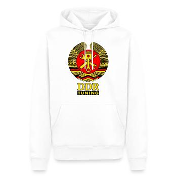 DDR Tuning Blason 3c - Sweat à capuche Premium bio Homme - blanc - Devant - Nico (187cm)