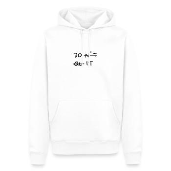 DO IT Fitness T-shirt & Geschenk - Männer Premium Bio Hoodie - Weiß - Vorne - Nico (187cm)
