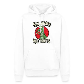 Cadeau d'éveil drôle Dart T-Rex Dino Bullseye - Sweat à capuche Premium bio Homme - blanc - Devant - Nico (187cm)