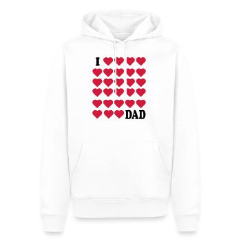 Ich liebe Papa - Männer Premium Bio Hoodie - Weiß - Vorne - Nico (187cm)