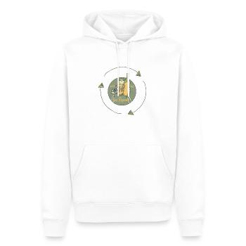 Die Endlosschleife des Trinkens - Männer Premium Bio Hoodie - Weiß - Vorne - Nico (187cm)