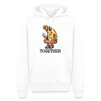 mieux ensemble - Sweat à capuche Premium bio Homme - blanc - Devant - Nico (187cm)