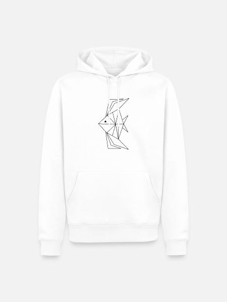 fish under water abstract birthday gifts - Men’s Premium Organic Hoodie - white