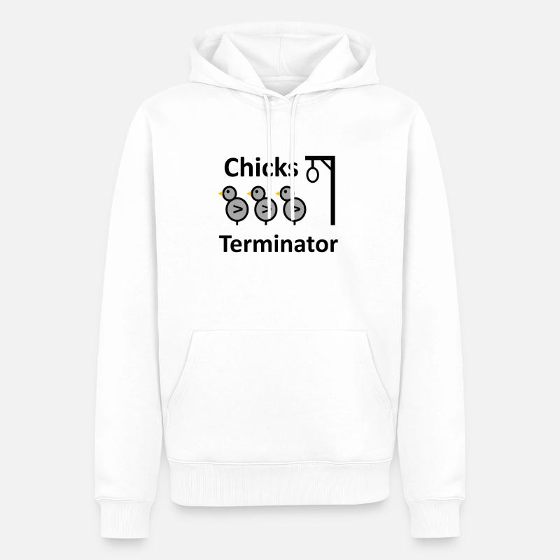 Chicks Terminator - Sweat à capuche Premium bio Homme - blanc