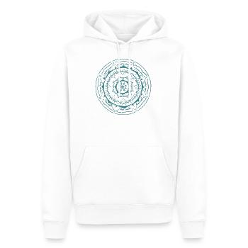 Mandala peint à l'essence - Sweat à capuche Premium bio Homme - blanc - Devant - Nico (187cm)