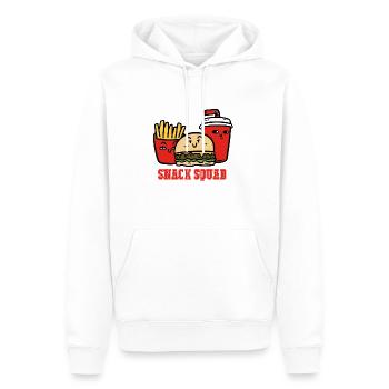 Snack Squad - Männer Premium Bio Hoodie - Weiß - Vorne - Nico (187cm)