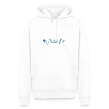 hobby, photographier, photographe, appareil photo, cadeau - Sweat à capuche Premium bio Homme - blanc - Devant - Nico (187cm)