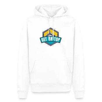 Randonnée alpinisme cadeau plein air - Sweat à capuche Premium bio Homme - blanc - Devant - Nico (187cm)
