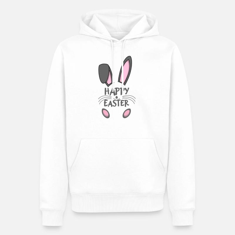 Happy Easter Bunny - Männer Premium Bio Hoodie - Weiß