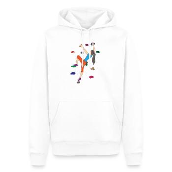 Escalade salle d’escalade escalade Bouldern cadeau - Sweat à capuche Premium bio Homme - blanc - Devant - Nico (187cm)