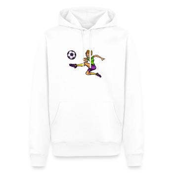 Fußball Fußballspieler Fußballer Spieler Geschenk - Männer Premium Bio Hoodie - Weiß - Vorne - Nico (187cm)
