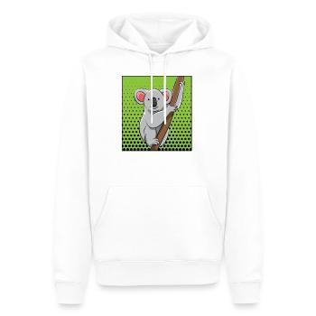 Koala Panda Panda Ours Drôle d’amour des animaux cadeau - Sweat à capuche Premium bio Homme - blanc - Devant - Nico (187cm)