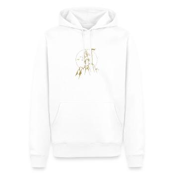 Gipfel Wandern Berg T-Shirt - Männer Premium Bio Hoodie - Weiß - Vorne - Nico (187cm)