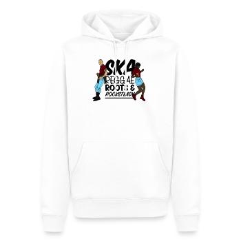 Trojaner Skinhead-Reggae-Druck - Ska, Roots & - Männer Premium Bio Hoodie - Weiß - Vorne - Nico (187cm)