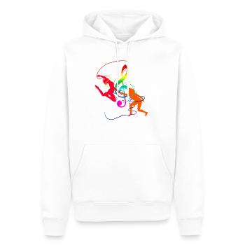 Colorful choreography with notes Gift idea - Men’s Premium Organic Hoodie - white - Front - Nico (187cm)