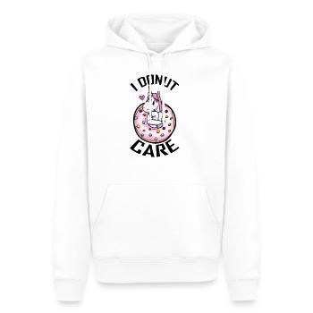 I Donut Care Einhorn Unicorn - Männer Premium Bio Hoodie - Weiß - Vorne - Nico (187cm)